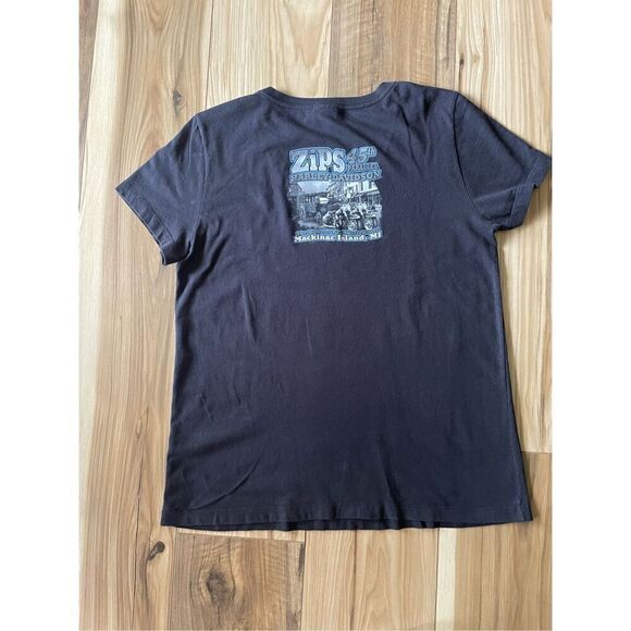 Harley-Davidson® Women's Summer Journey V-Neck Short Sleeve T-Shirt, Black - Picture 4 of 6